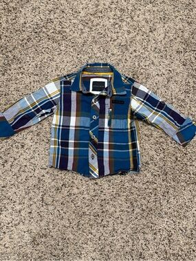 Sean John Multi-Color Plaid Button-Down Shirt